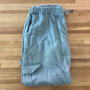 Ankle length linen pants